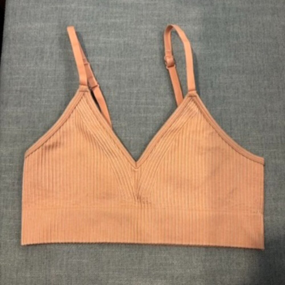 Aerie Light Pink Ribbed Bralette